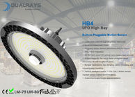 200W HB4 Pluggable Motion Sensor UFO High Bay 160LPW ประสิทธิภาพ Meanwell HBG ELG HLG Driver อุปกรณ์เสริมรับประกัน 5 ปี