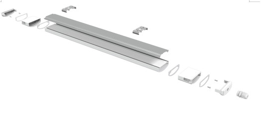 Dualrays D2.5 120LPW SMD2835 40W ไฟ LED ป้องกันความชื้น
