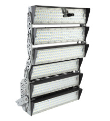 600W IP66 Moudlar ไฟ LED น้ำท่วมรับประกัน 5 ปีสำหรับไดร์เวอร์ Meanwell สนามกีฬา