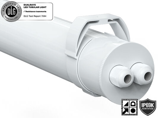 1.2m 40W 130LPW TB7 ไฟหล่อ LED แอนโต-UV แอมโมเนียสําหรับการเกษตร DIP แรงสลับและ 3CCT