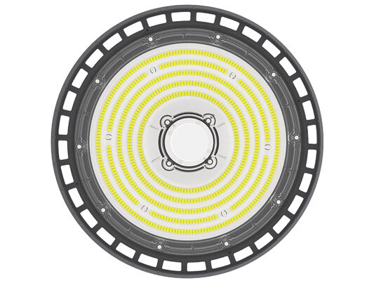 HB2 DIP ปรับเปลี่ยนพลังงานและ 3CCT UFO LED High Bay Light 100W 150LPW ด้วยฟังก์ชันฉุกเฉินเป็นตัวเลือก