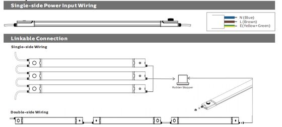 D4 ไฟ LED กันความชื้นกับ DIP ปรับเปลี่ยนพลังงานและ 3CCT Loop in-out สาย 3 * 1.5 / 2.5mm2 หรือ 5 * 1.5 / 2.5mm2 สายผ่าน