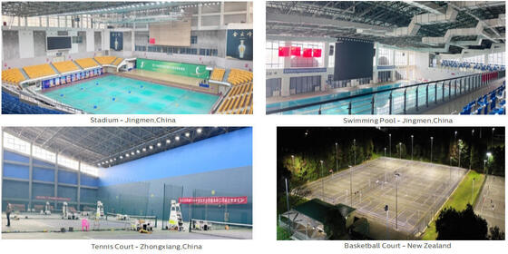 แสงสปอร์ต LED โมดูเลอร์ 200W สําหรับแฮลไดโลหะ 400W เปลี่ยนด้วย 7 ปี การรับประกันด้วยการควบคุมไร้สาย Zigbee สมาร์ท