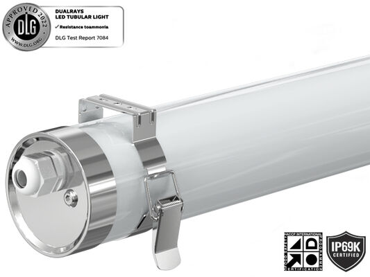 DUALRAYS LIGHTING ไฟ LED แบบท่อสำหรับเดินทะเล MTB6 IP66 IP69K IK10 การป้องกันทำจากวัสดุคุณภาพสูงที่ไม่กัดกร่อน - PMMA โพลีคาร์บอเนต และสแตนเลส 304/316