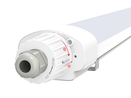 Dualrays D2 ซีรี่ส์ 50W การสลายตัวของแสงน้อยอุตสาหกรรม IP65 LED Tri Proof Light DALI Dimming Optional