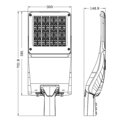 Photocell Controller ไฟถนน LED กลางแจ้ง 90 วัตต์ 150LPW ไดร์เวอร์ Meanwell ELG / HLG