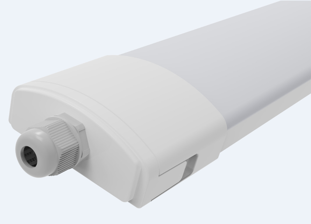 D2.5 LED Triproof Lighting Hi-Slim &amp; Buckle End Cap Design เพื่อการประหยัดค่าแรง