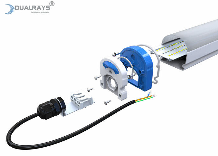 LED Tri Proof Light 120 °มุมลำแสงรับประกัน 3 ปีสำหรับซูเปอร์มาร์เก็ต