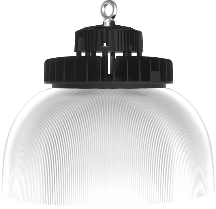 Dualrays Die Casting Aluminium 150W UFO LED High Bay Light Fixture ฝาครอบพีซีสีขาว