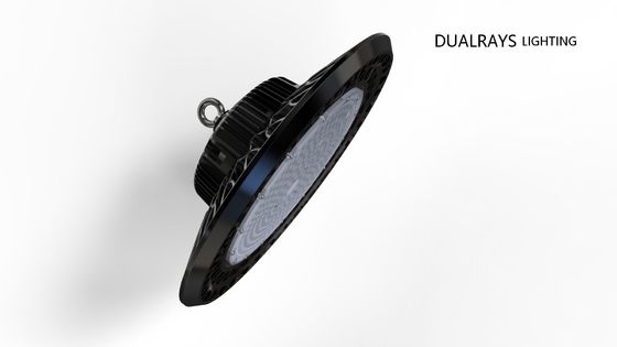 อายุการใช้งาน 50000 ชั่วโมง 100W 140LPW อุตสาหกรรม UFO High Bay Led Lighting Bell สีดำขาว