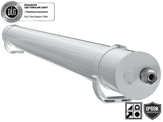Water Dust Vapor Proof LED Tri Proof Light 160LPW 20W 30W 40W 50W เซ็นเซอร์ PIR T8 หลอดเปลี่ยน